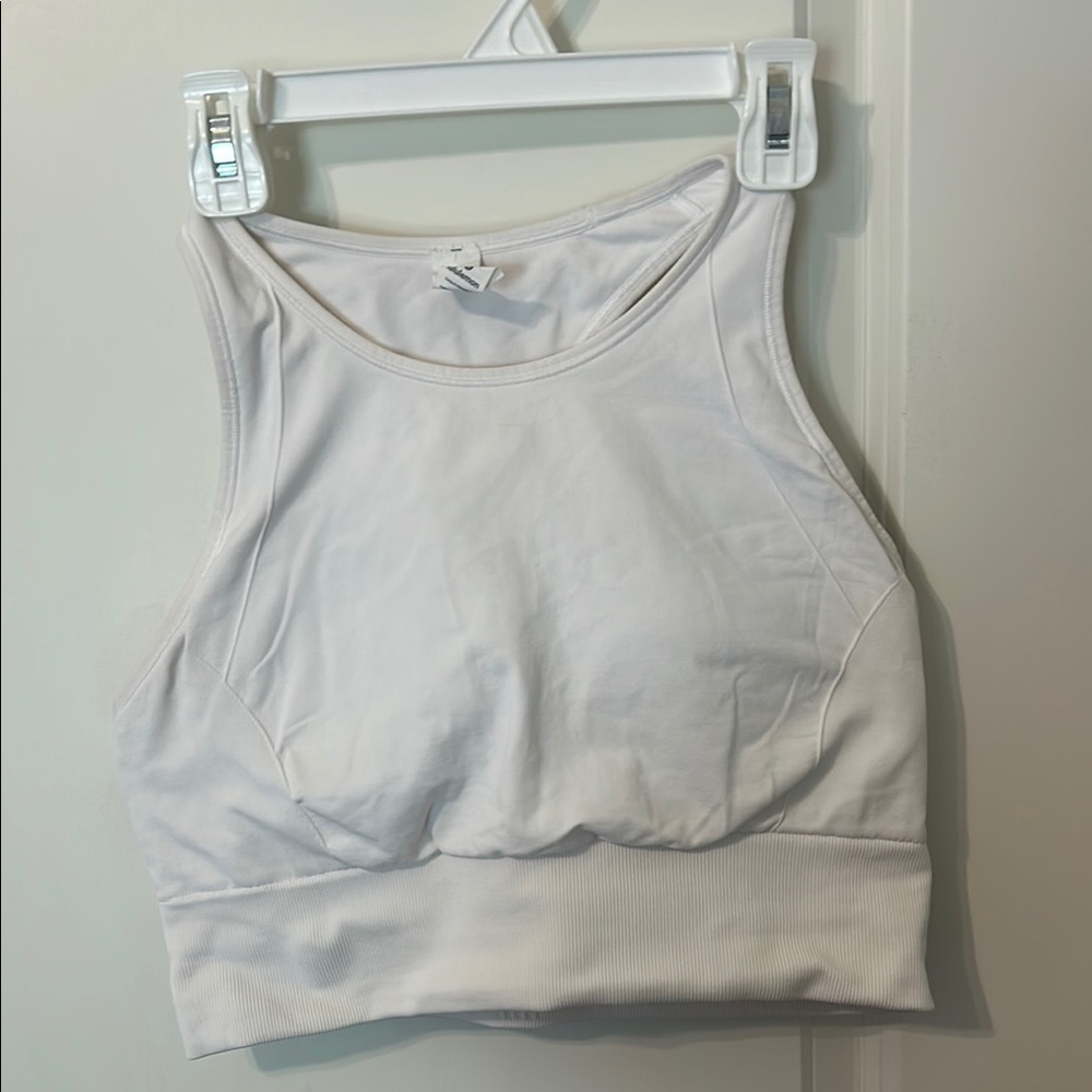 Lululemon White Women's Crop Top bra size 10 NWOT